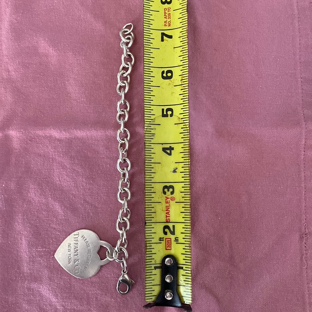 Tiffany & Co. Heart charm bracelet, pouch&gift bag - Picture 6 of 11